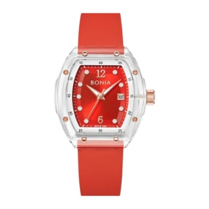 Bonia Contemporary BNB10881-2967 Red Silicone Women Watch